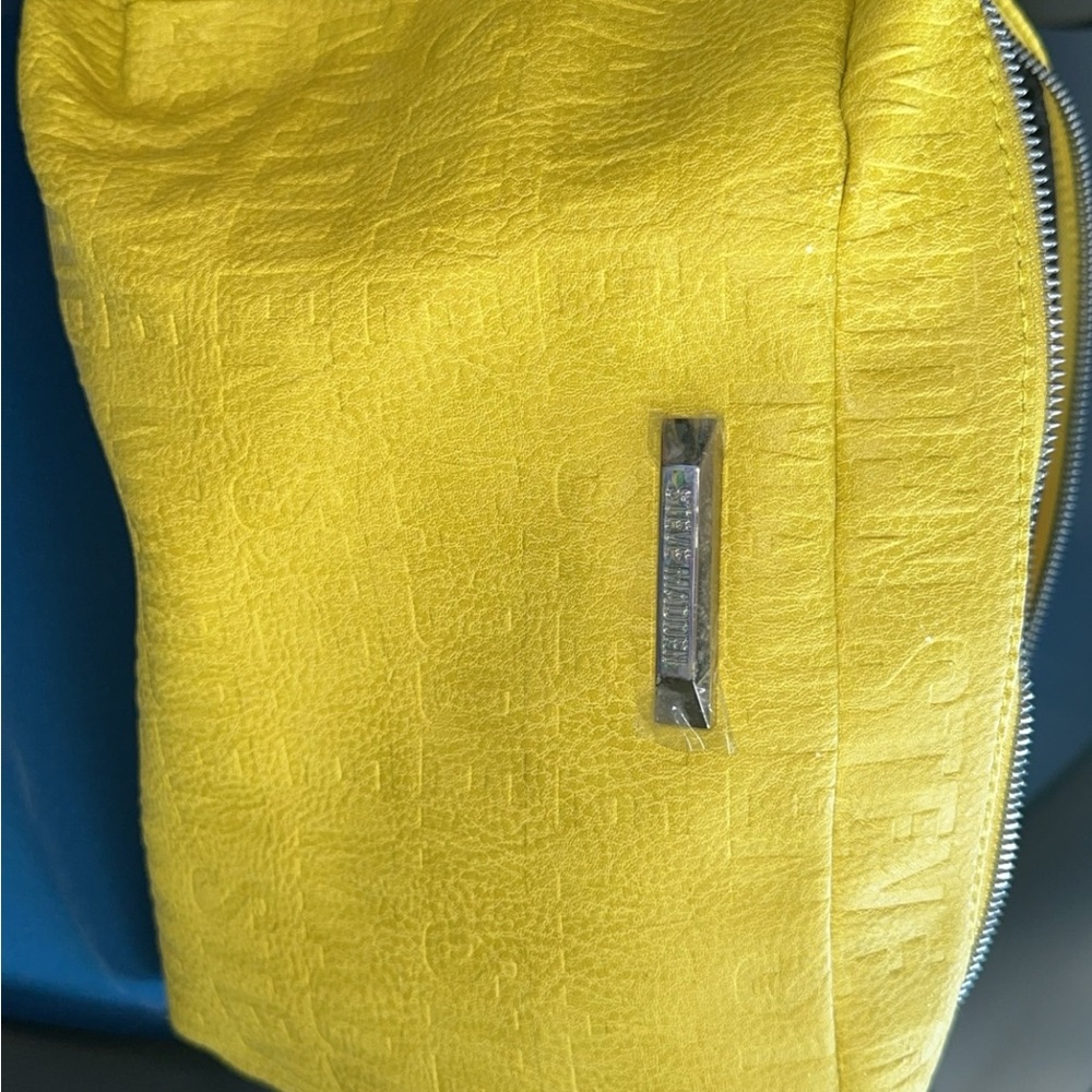 Steve Madden Yellow and Blue Cosmetic Bag